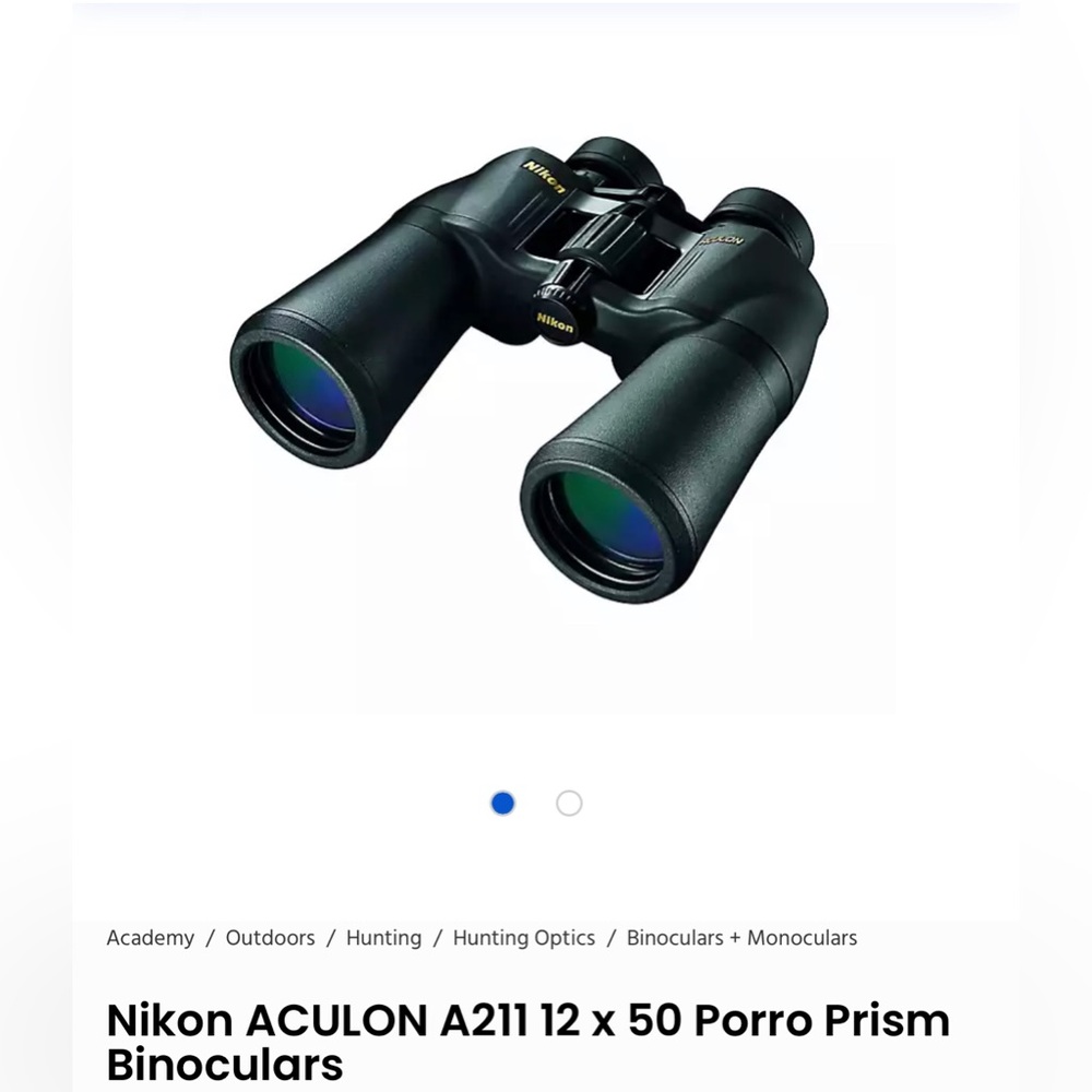 Nikon Aculon A211 12x50 Porro Prism Binoculars